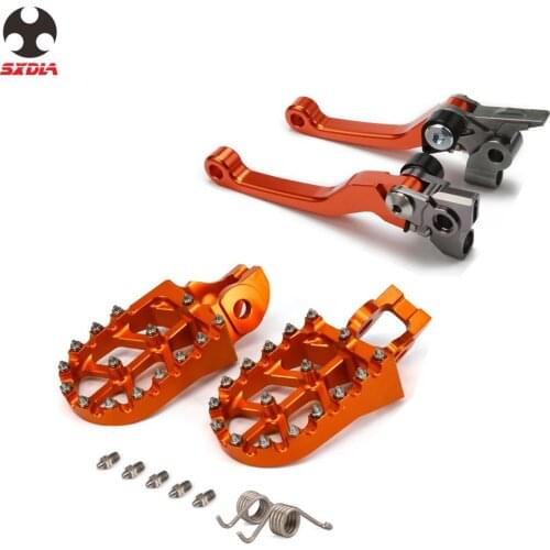 Motorcycle Foot Pegs Footrests Footpegs Brake Clutch Lever Set For KTM XCW SXF SX XCF EXCF XC 125 150 250 300 350 450 500