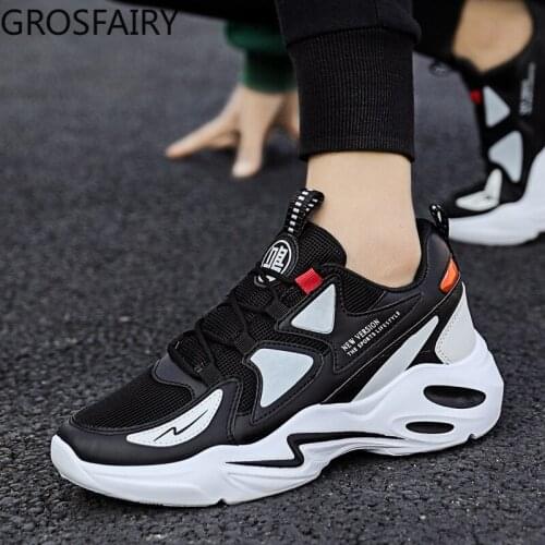 2021 New Mens Jogging Shoes, Mens Sports Shoes, Lace-up Breathable Sports Shoes, Comfortable Walking and Hiking Casual Shoes