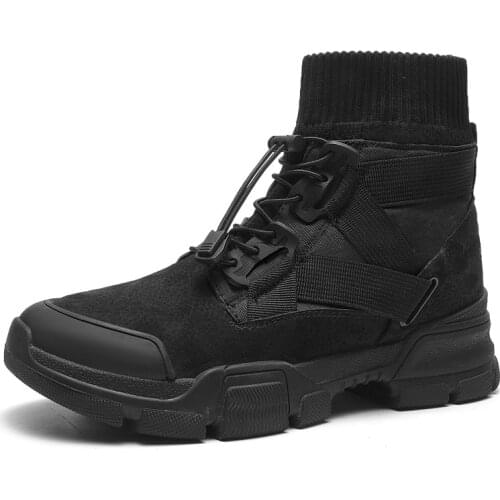 Men boots outdoor fashion ankle boots mens lace up vintage winter warm shoes Fashion Sneakers Men Shoes