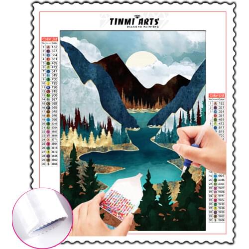 5D Diamond Painting Kits Christmas Landscape Full Round With AB Drill Embroidery House Home Art Decor Unique Handicraft Gift