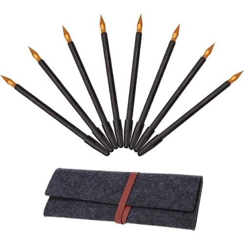 9PCS Painting Drawing Scratch Set Tool with Dual-Tip Scratch Scratch Coloring Pens Felt Storage Bag Kid DIY Scratch Toy