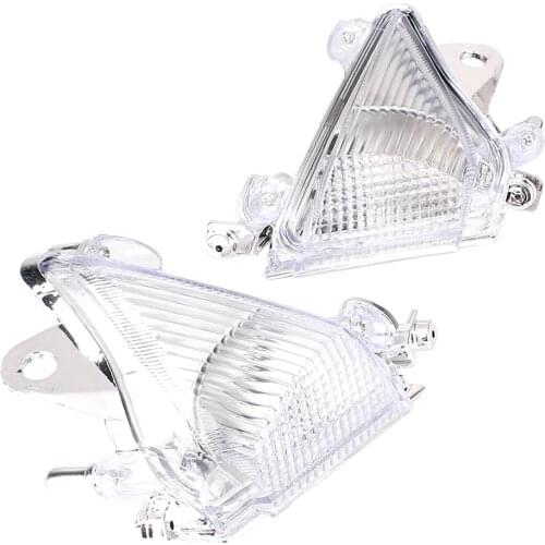 Motorcycle Front Turn Signals Indicator Lamp Blinker Lens Shell Cover for Kawasaki ZX10R 2004 2005 Clear