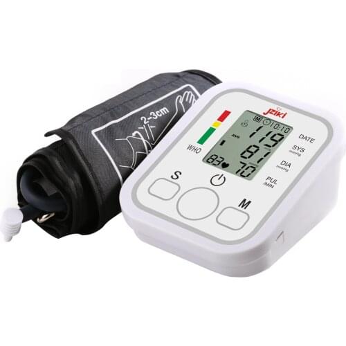 Portable Blood Pressure Monitor Household Sphygmomanometer Arm Band Type Digital Electronic Mini Blood Pressure Meter Tonometer
