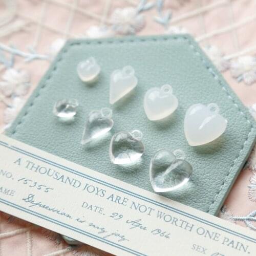 Transparent heart affordable acrylic Love Pendant Set DIY retro Necklace Bracelet beads accessories material bag