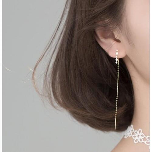 Drop Thread Earrings 100% Guaranteed 925 Sterling Silver Earrings Star Style