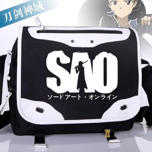 Sword Art Online Kirigaya Kazuto Cartoon Cosplay Crossbody Messenger Bag Student School Shoulder Bag Fashion Casual Outdoor Gift