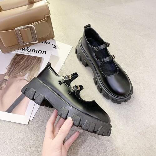 Low Heels Women Cute Lolite Shoes High Heels Shoes Women Pumps Fashion Platform Shoes Woman Round Toe Mary Jane Shoes Mujer 2021