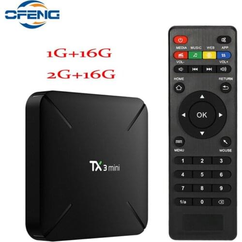 TX3 mini TV Box Android 7.1 Amlogic S905W Quad Core 1GB 8GB 16G DLNA WiFi Smart TV BOX HD Media Player PK TX3 PRO BOX