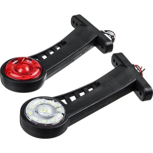 2pcs 24V Car Truck Elbow Side Marker Lights Indicator Light Warning Signal Lamp Rear Tail Light for Trailer Van Lorry Bus