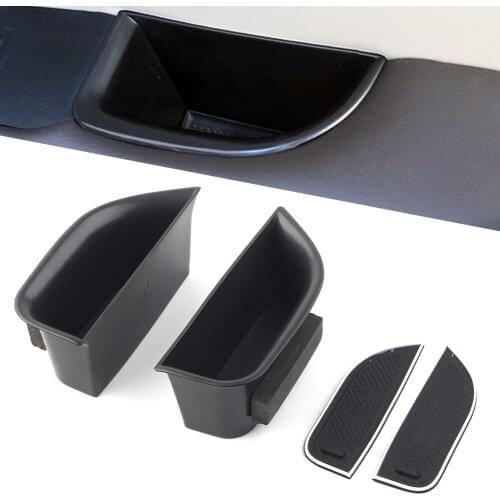 2PCS Car Rear Door Storage Box Organizer Container Holder For Lincoln MKZ 2014 2015 2016 Sedan Left Drive