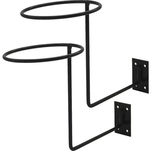 2 Pieces Black Metal Cap Hat Rack Cowboy Hat Stand Holder Wig Entryway Display Rack (Wall Mount) - 20cm