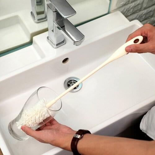 39.5CM Long Handle Sponge Cup Brush Cleaning Glass Bottle Cleaner Kitchen Tools