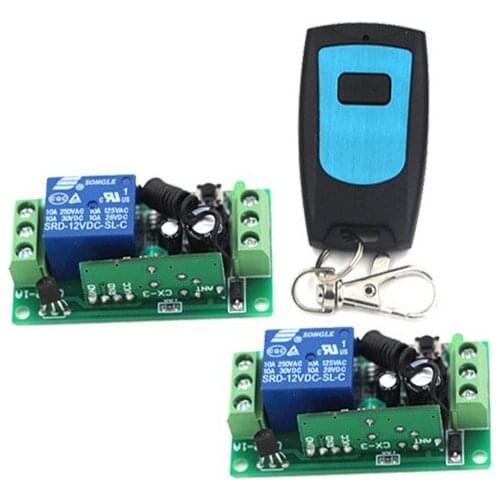 Wireless Remote control Switch DC 12V RF Remote Switch Remote ON/OFF 2 Receivers & 1 Transmitter SKU: 5190