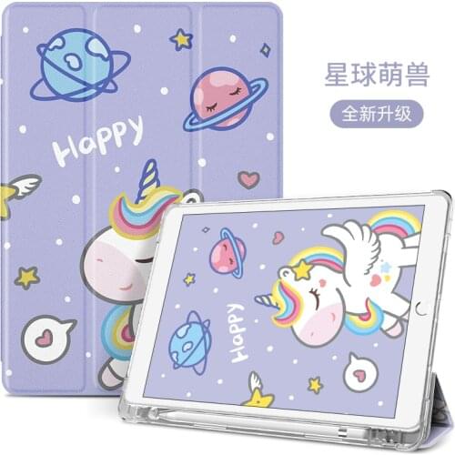 With Pencil Holder Case for Ipad 10 2 Air 3 Pro 10 5 11 2020 Silicone Auto Wake Smart Cover for Ipad Mini 5 6th Generation 9.7