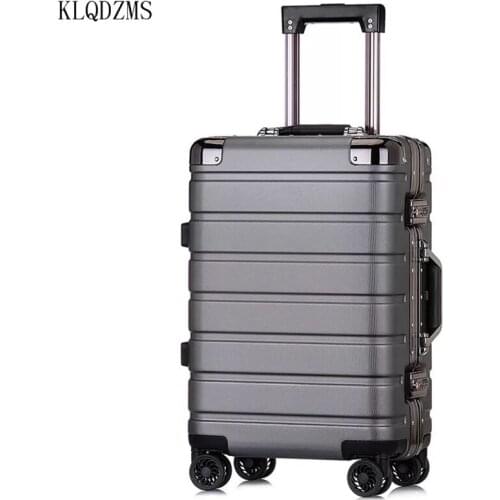 KLQDZMS 20’’24 Inch PC Durable Trolley Luggage Cabin Rolling Travel Resistant Suitcase Unisex Bag