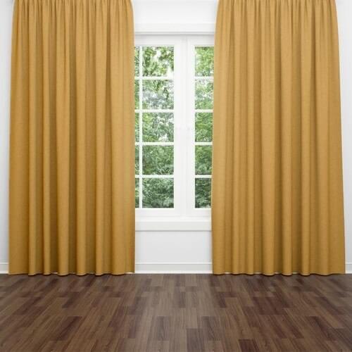 Lucra Concept Island Backdrop Curtain Straight Seam Pilesiz 100x200 cm Dark Yellow