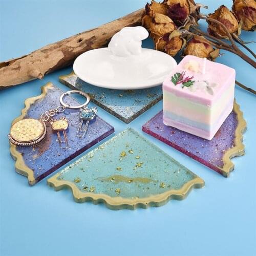 For DIY Resin Molds Irregular Wave Coaster Silicone Mold Epoxy UV Resin Jewelry Making Mould Tools Home DIY Accessories