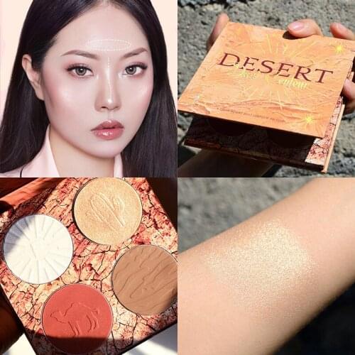 Highlighter Bronzer Palette Makeup Face Blusher Contour Shimmer Powder Body Base Illuminator Highlight Blush Cosmetic