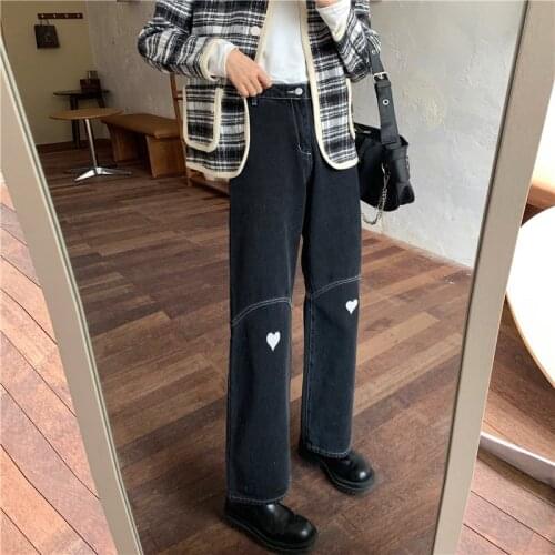 HziriP Loose Jeans All Match 2021 Korean Light Washed Casual Women High Waist Wide Leg Denim New Arrival Female Full Trousers