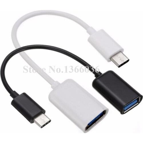Type C OTG Cable Adapter USB 3.1 Type-C Male to USB 3.0 A Female OTG Data Cable Cord Adapter White/Black accessory bundles