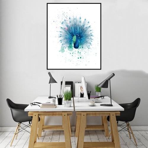 Beautiful Peacock Poster Canvas Print Painting Wall Art Bedroom Home Decoration