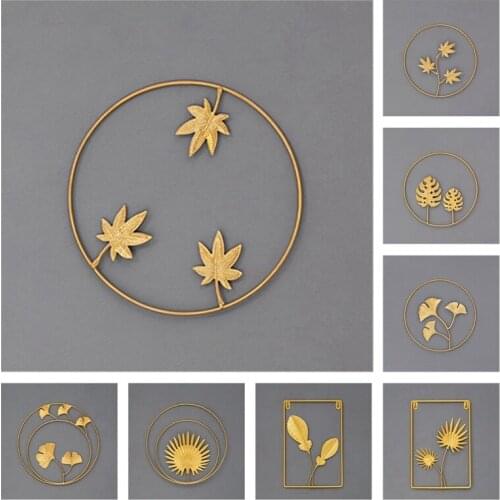 Creative Wrought Iron Wall Decoration Pendant Leaf Metal Wall Hanging Wall Decoration Home Living Room Hanging Decoration