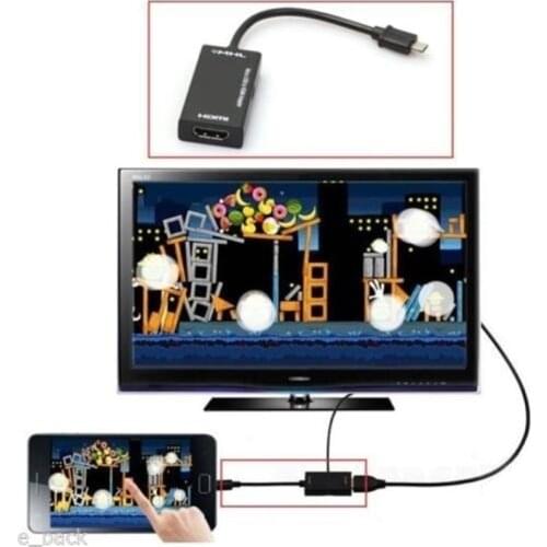 Mini Micro USB 2.0 MHL To HDMI Cable HD 1080P Adapter For Samsung Galaxy Note 2 Micro USB to HDMI Adapter