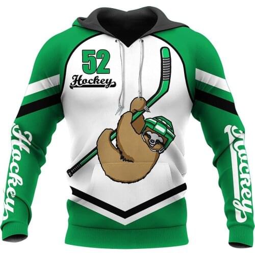 Love Hockey 3D Full Printed Hoodies for Men and Women Autumn Fashion Casual Sweatshirt Hip Hop Harajuku Jackets