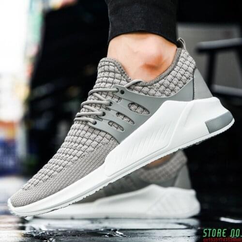 New Hot Style Men Running Shoes Ourdoor Jogging Trekking Sneakers Lace Up Athletic Shoes Comfortable Light-Weight Sneakers