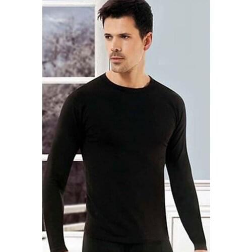 Male Thermal Outdoors Top Long Sleeve Undershirt undershirt Winter Warm Holds Thermal Long-Sleeve Badi Gift Men 'S Undies