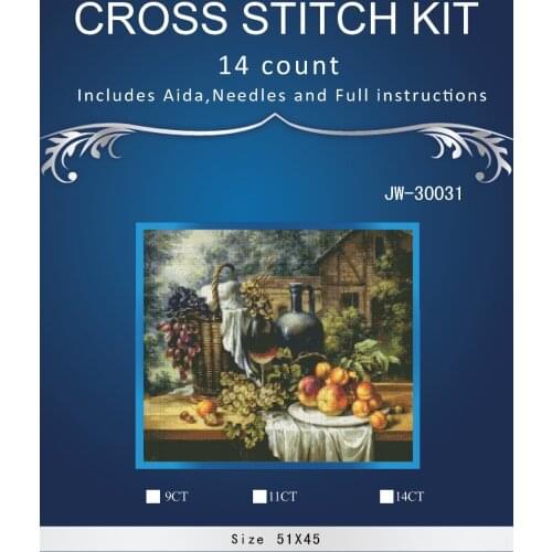 Needlework Crafts 14CT embroidery similar DIM French DMC Counted Cross Stitch Kit Set DIY Oil painting fruits flowers