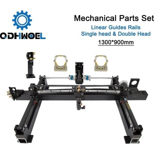 Mechanical Parts Set 1300mm*900mm Single Double Head Laser Kits Spare Parts for DIY CO2 Laser 1390 CO2 Laser Machine