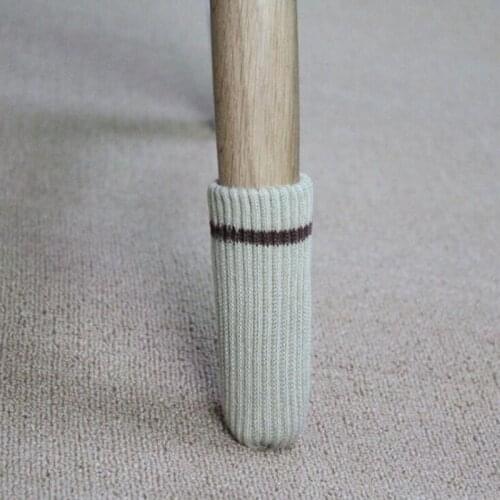 Anti-slip Chair Leg Socks Cloth Floor Protection Knitting Wool Socks Table Legs Furniture Feet Sleeve Cover Table Socks 4pcs