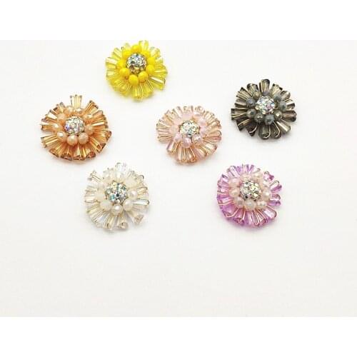 New Arrival! 20mm 30pcs Crystal Flat back Flower Charm for Handmade Earring DIY Parts,Jewelry Accessories Findings & Component