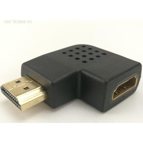HDMI Adapter 90 Degree Right Angled HDMI A Male To Female Cable Coupler Adaptor for HDTV Wholesale 100pcs/lot