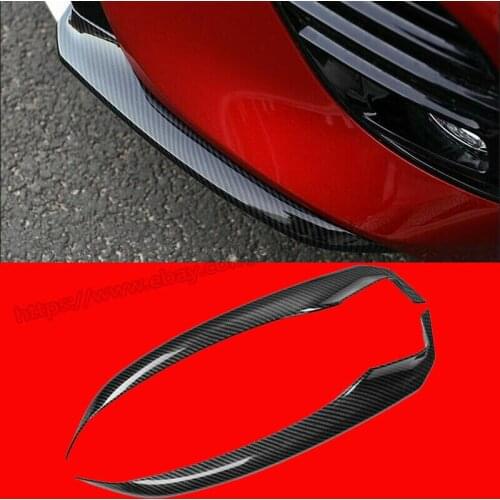 Fit For Toyota Camry 2018-2019 Carbon fiber Front Bumper Front Lip Corner Cover 2pcs