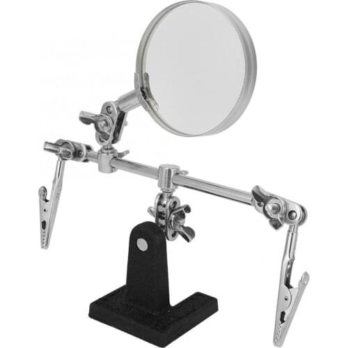 Metal Jewelry Soldering Stand with 5X Magnifying Glass Jewelry Clip Third Hand Tool DIY Jewelry Welding Tool for Jeweler