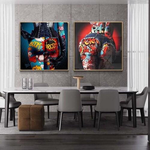 Pop Graffiti Sexy Ass Art Canvas Painting Colorful Posters And Prints Decorative Pictures Artwork Wall Decor For Living Room