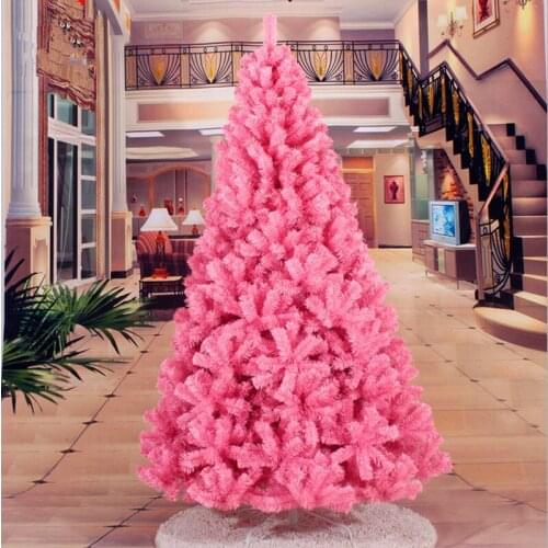 Christmas New Year gift 2.1 M / 2.4M pink high-grade encryption Christmas tree decorated Christmas Shopping Arcade