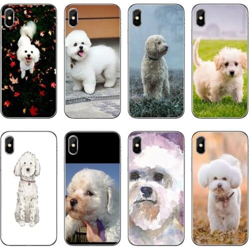 Bichon frise dog puppy Silicone Phone Case For Huawei P20 P30 P40 Pro P10 P9 Lite Y5 Y6 Y7 Y9 P Smart Plus 2018 2019