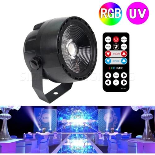 10PCS 12W RGB UV Purple LED Stage Light DMX Stage Lighting Effect Par Lamp For Party Disco Club DJ Holiday Decoration Lights