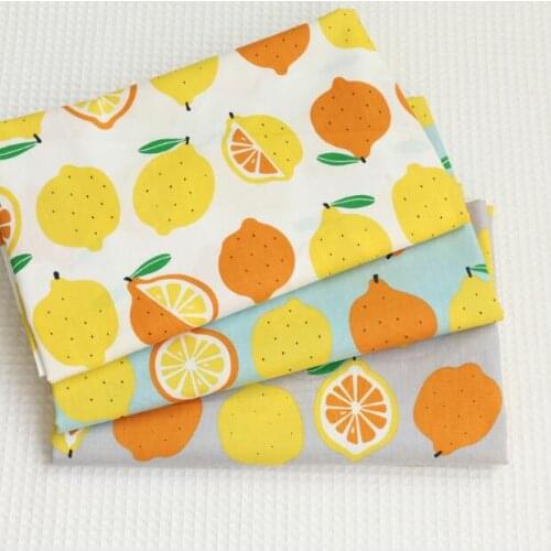 50*160 cm Fruit lemon 100% Cotton Printed Fabric,patchwork DIY Handmade Materials For Sofa Cover Bedding Set Quilting Making DIY