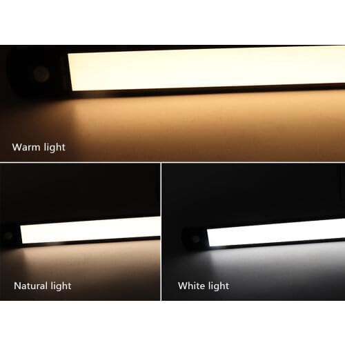 3 colors LED Under Cabinet Light USB recharge Motion Sensor Night Light Closet Wall lamp For Corridor Kitchen Wardrobe lighting