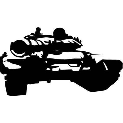 Funny Hell Car Dazzling Tank Decals Exquisite Car Window Decoration Personality Pvc Waterproof Decals Black/white, 16cm*9cm