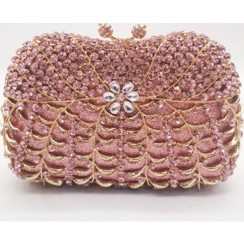 Lady Blue/Pink/Yellow/Gold/Green Rhinestone Clutch Purse Evening Party Wedding Handbag Luxury Women Bridesmaid Dinner Money Bags