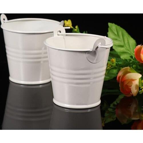 10 PCS Mini Tinplate Metal Bucket Premium Balcony Garden Home Decor Mini Bucket Mini Tin Bucket