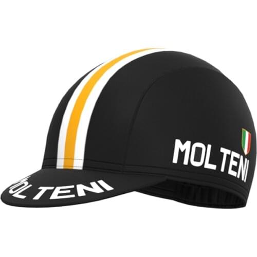 1974 Competition Black MOLTENI Team Retro Man And Women Cycling Cap Triathlon Bike Jersey Hat Gorra de ciclismo