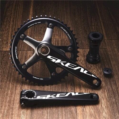 48T Fixed Crank Bike Crank 48T Single Speed Hellowtec Track Bike Crankset Parts Fixie Bicycle Parts With BB