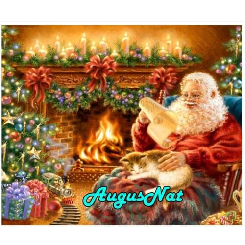 Christmas firewood diamond painting santa claus daimond mosaic diamant borderie puzzle picture diamont embroidery stickers decor