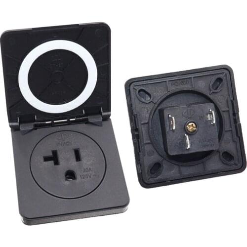 US Waterproof Socket 20A 125V American NEMA 5-20R Dustproof Industrial Outlet Socket IP44 AC Power Connector Plug Electrical W